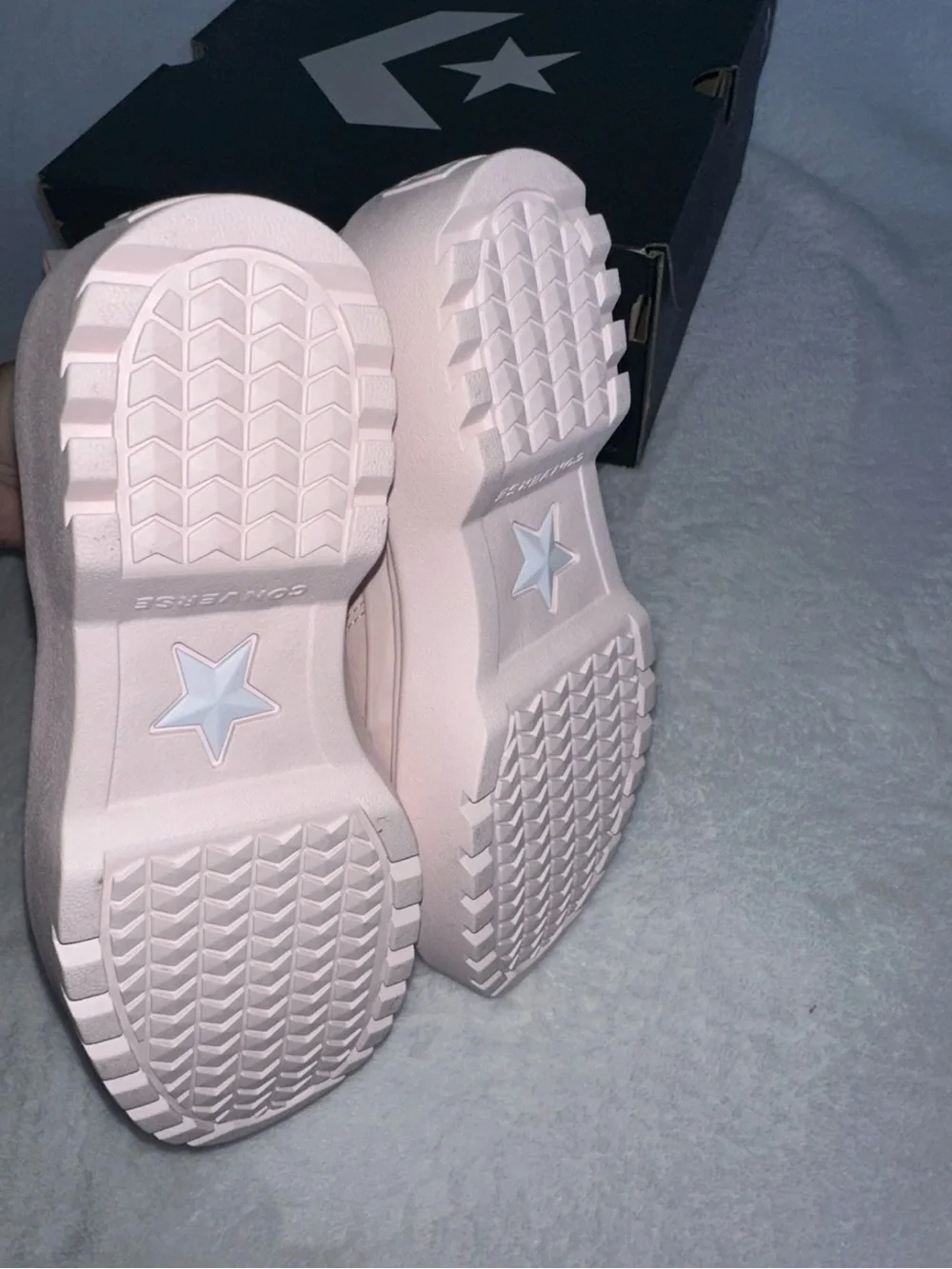 Converse Chuck Taylor All Star Lugged Leather Chelsea Boot Girls Sz 13.5 Blush